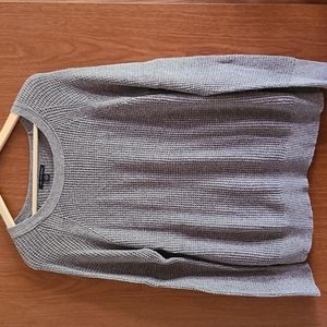 Gray waffle sweater large